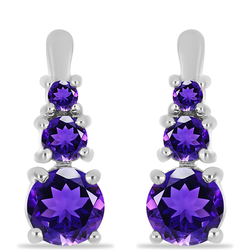 Silberohrringe mit marokkanischem Amethyst 1 