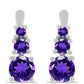 Silberohrringe mit marokkanischem Amethyst