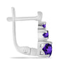 Silberohrringe mit marokkanischem Amethyst
