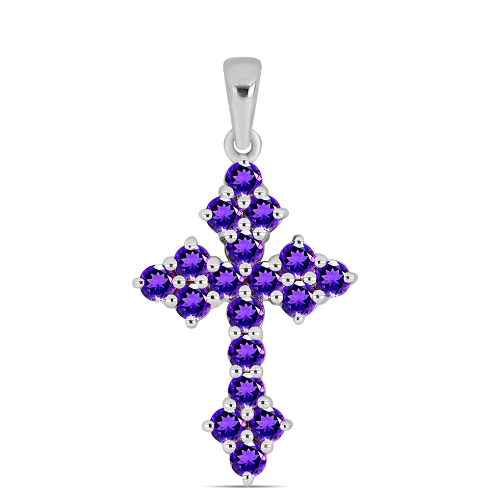 Silberanhänger mit marokkanischem Amethyst 1 