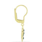 Goldplattierte Silberohrringe mit blauem Diamant
