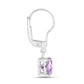 Silberohrringe mit Rose De France Amethyst