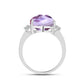 Silberring mit Rose De France Amethyst und weißem Topas