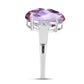 Silberring mit Rose De France Amethyst und weißem Topas