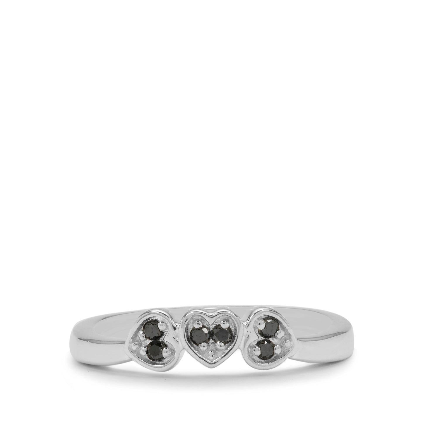 Silberring mit schwarzem Diamant