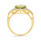 Goldring mit Peridot aus Changbai und Morganit