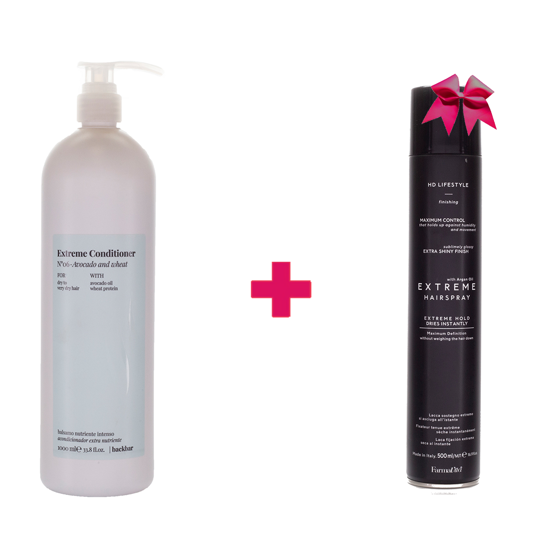 Back Bar Extreme Haarspülung N°06 + Hd Life Style Haarspray Extreme 500ml als Geschenk 1 