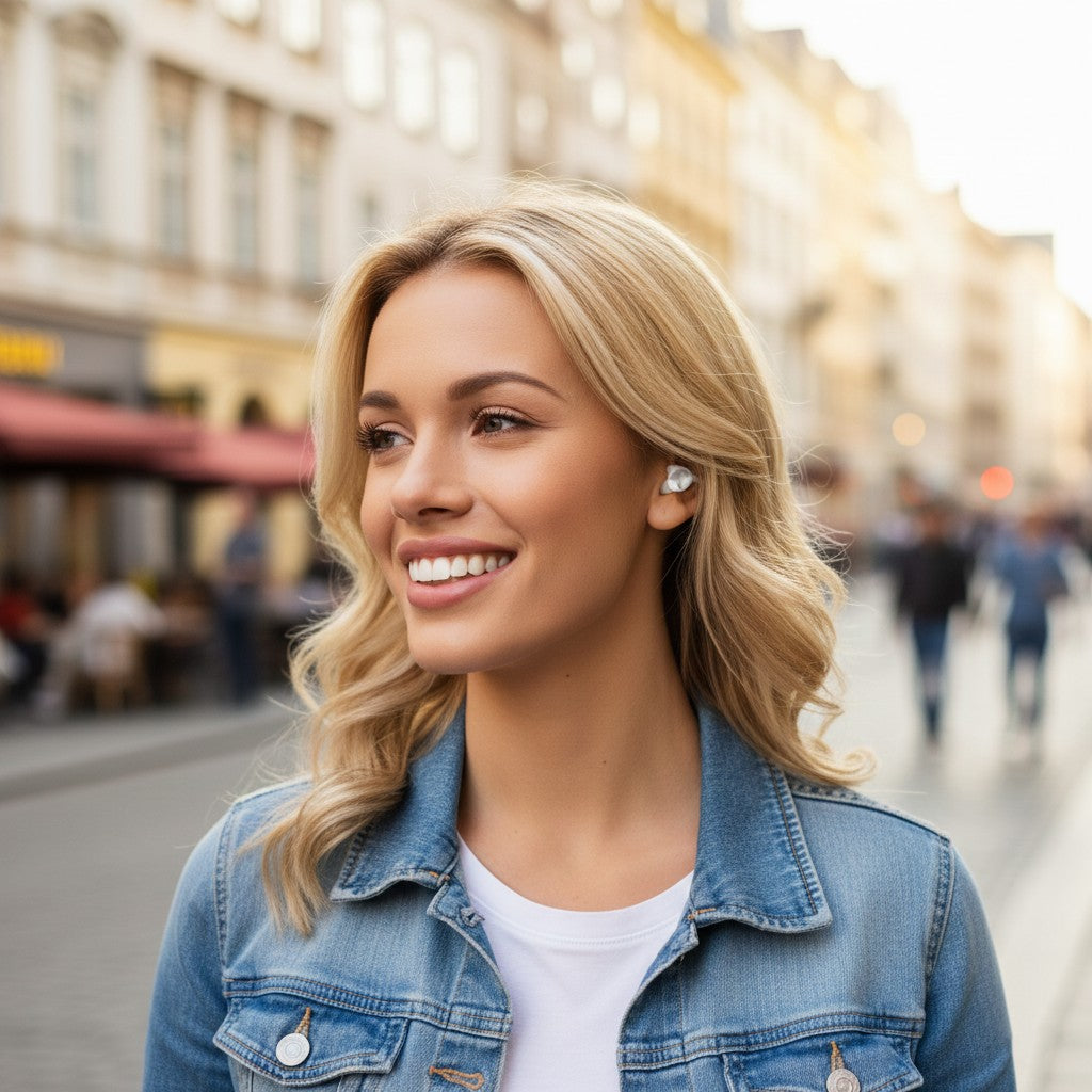 Starlyf Clip-On Earbuds: Kabellose Ohrhörer mit Übersetzungs- und Lautstärkeverstärkungsfunktion