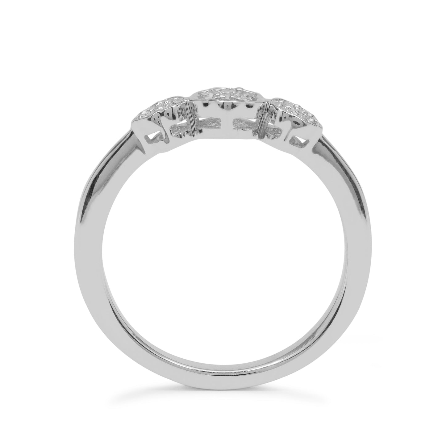 Silberring mit weißem Diamant