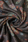 100% Pashmina Cashmere Scarf, 70 cm x 170 cm, Butterfly Patterned Shiny Black, 100% Pashmina