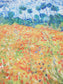 Cotton Scarf-Shawl, 70 cm x 180 cm, Monet - Poppy Field
