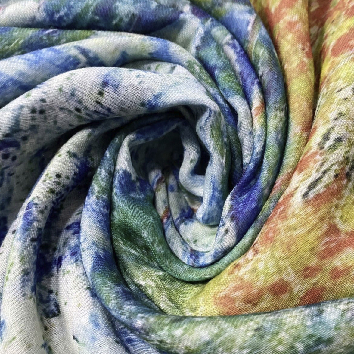 Cotton Scarf-Shawl, 70 cm x 180 cm, Monet - Poppy Field