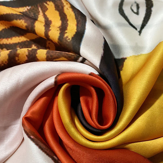 Silk Scarf-Shawl, 70 cm x 180 cm, Picasso - Portrait Style