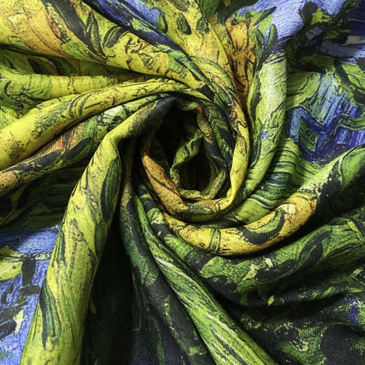 Cotton Scarf-Shawl, 70 cm x 180 cm, Van Gogh - Two Poplars