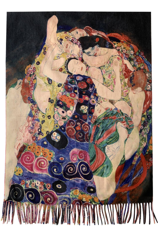 Wool Scarf, 70 cm x 180 cm, Klimt - Three Ages Of Women, 60% Wool 40% Acrylic