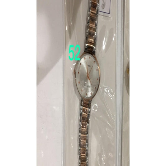 Rose and white alloy watch, 18 cm