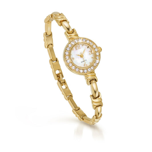 aus goldplattierter Legierung mit weißem Emporia® Kristall