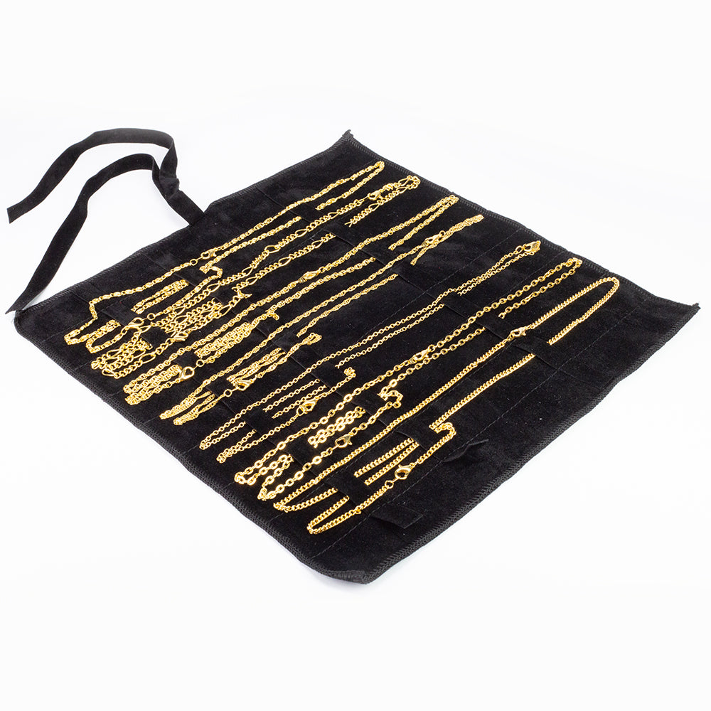 2-teiliges Set mit Halskette und Uhrenanhänger mit Lupe + 14-teiliges Set mit Halsketten und Armbändern als GESCHENK