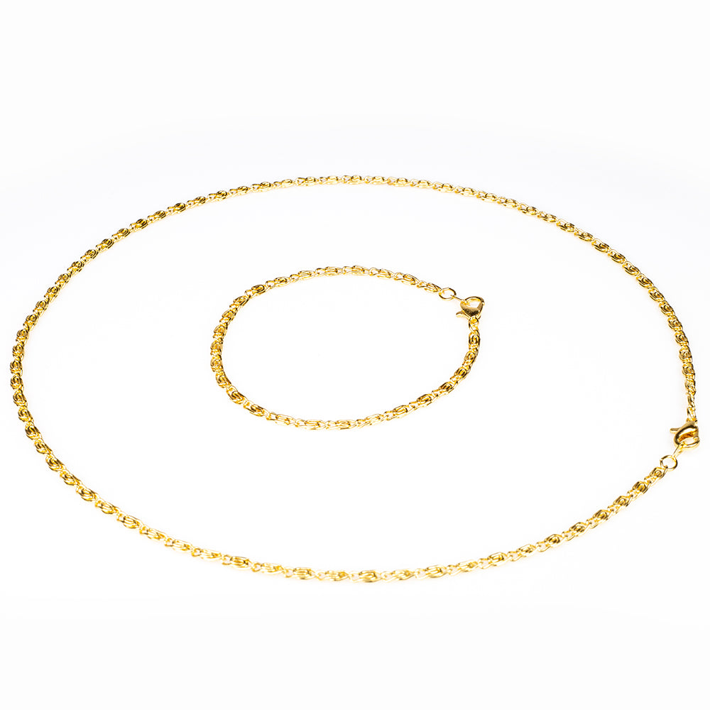 2-teiliges Set mit Halskette und Uhrenanhänger mit Lupe + 14-teiliges Set mit Halsketten und Armbändern als GESCHENK