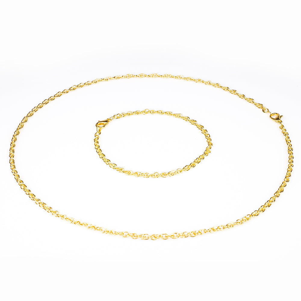 2-teiliges Set mit Halskette und Uhrenanhänger mit Lupe + 14-teiliges Set mit Halsketten und Armbändern als GESCHENK