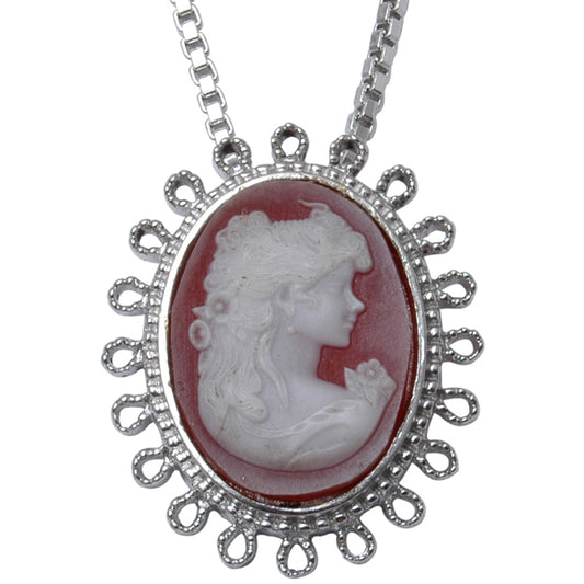 Cameo Anhänger aus goldplattierter Legierung mit Emporia-Kristall