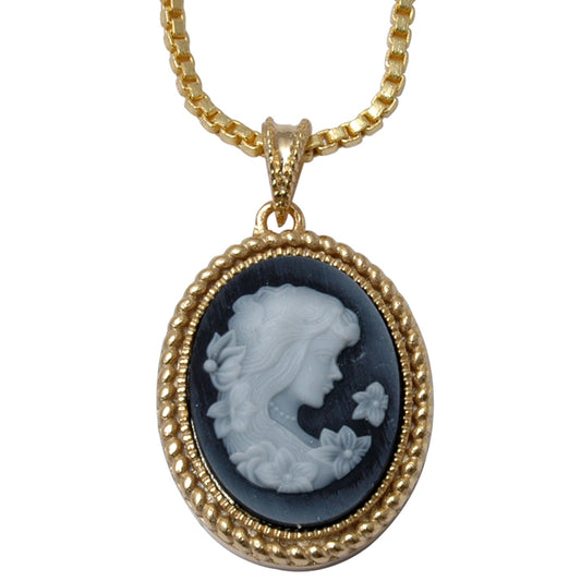 Cameo Anhänger aus goldplattierter Legierung mit Emporia-Kristall