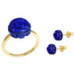 schmuckgarnitur aus Goldplattierte Silber mit Lapislazuli