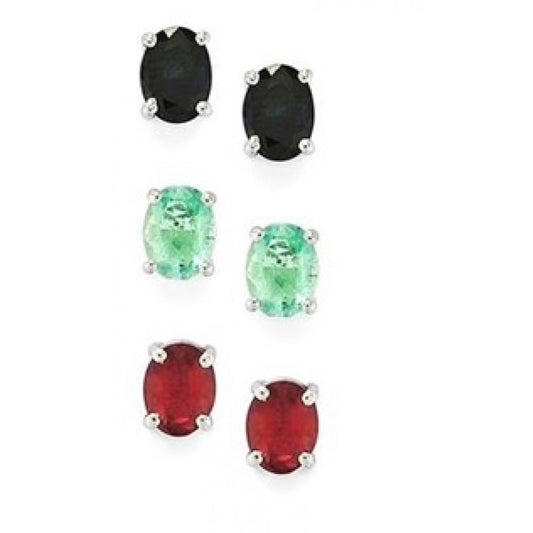 schmuckgarnitur aus Goldplattierte Silber mit blauem Saphir und Rubin aus Madagaskar