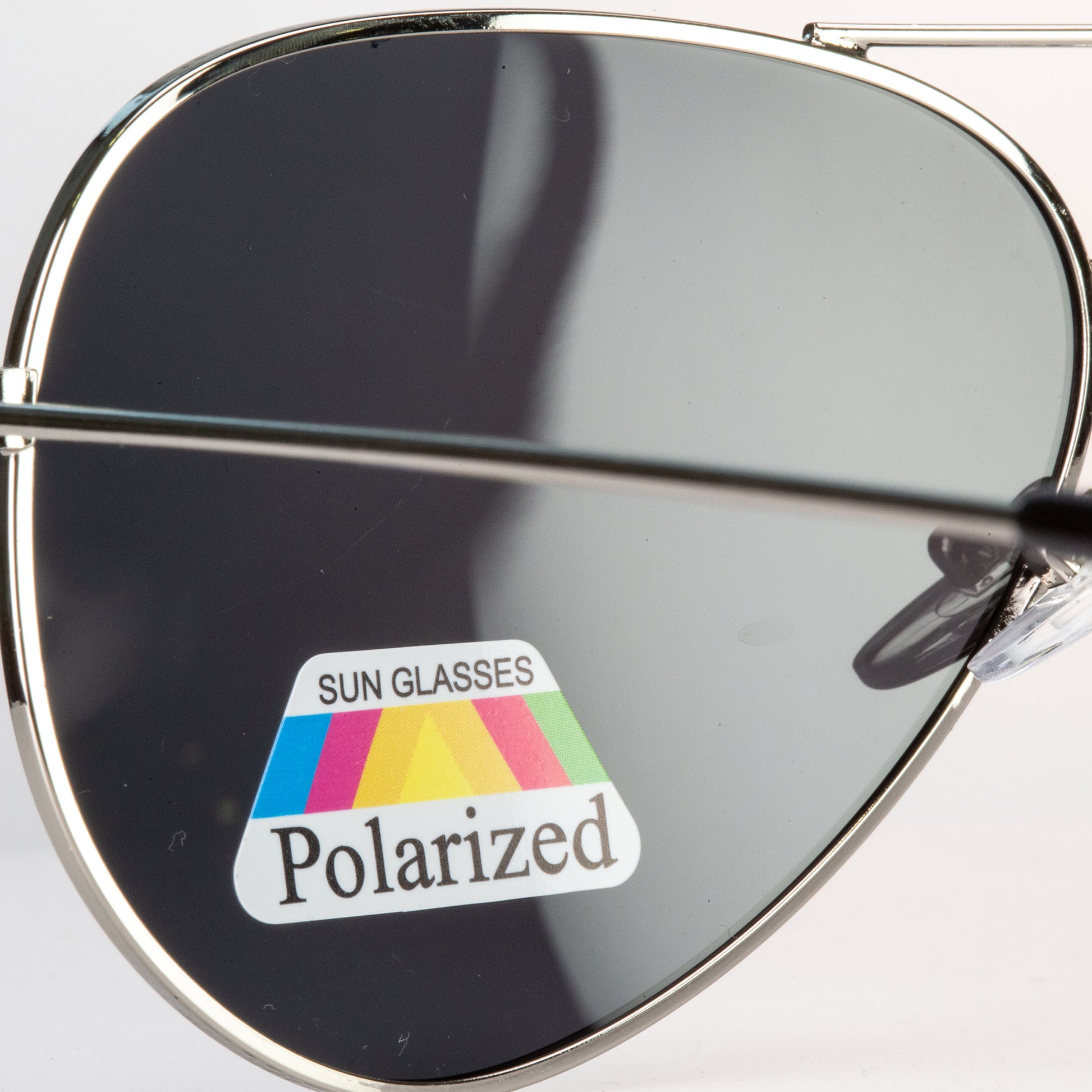 Emporia Italy - Pilot-Sonnenbrille "CHEF" polarisierte Sonnenbrille mit UV-FILTER mit Etui und Brillenputztuch, dunkelgraues Glas, silberfarbige Rahmen 4 