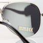 Emporia Italy - Pilot-Sonnenbrille "CHEF" polarisierte Sonnenbrille mit UV-FILTER mit Etui und Brillenputztuch, dunkelgraues Glas, silberfarbige Rahmen