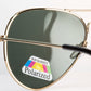 Emporia Italy - Pilot-Sonnenbrille "ORIGINAL" polarisierte Sonnenbrille mit UV-FILTER mit Etui und Brillenputztuch, klassisches dunkelgrünes Glas, goldfarbiger Rahmen