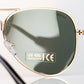 Emporia Italy - Pilot-Sonnenbrille "ORIGINAL" polarisierte Sonnenbrille mit UV-FILTER mit Etui und Brillenputztuch, klassisches dunkelgrünes Glas, goldfarbiger Rahmen