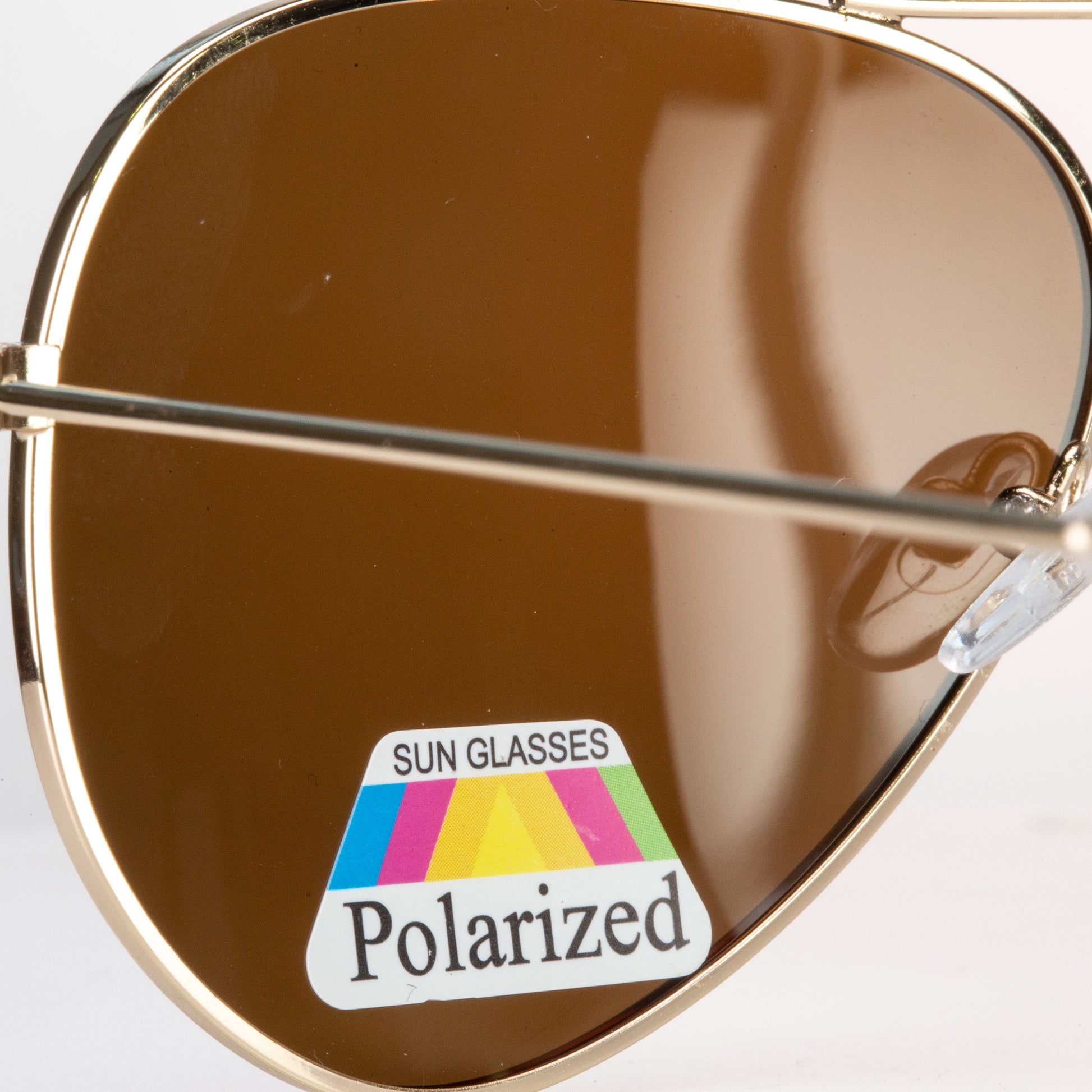 Emporia Italy - Pilot-Sonnenbrille "WÜSTE" polarisierte Sonnenbrille mit UV-FILTER mit Etui und Brillenputztuch, hellbraunes Glas, goldfarbiger Rahmen 4 