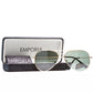 Emporia Italy - Pilot-Sonnenbrille "ORIGINAL" polarisierte Sonnenbrille mit UV-FILTER mit Etui und Brillenputztuch, klassisches dunkelgrünes Glas, goldfarbiger Rahmen