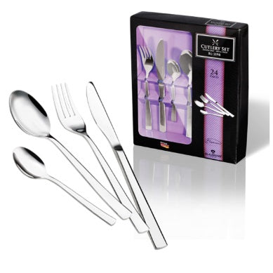 24-teiliges Luxus-Besteckset aus rostfreiem Stahl