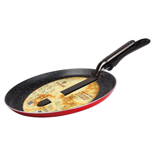 Blaumann Crêpes-Pfanne mit Marmorbeschichtung und Crêpeswender 24 cm