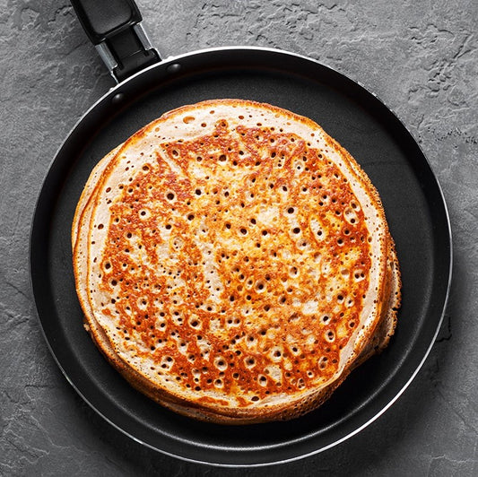 Blaumann Crêpes-Pfanne mit Marmorbeschichtung und Crêpeswender 24 cm