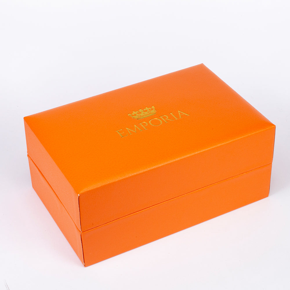 Uhr aus goldplattierter Legierung mit blauem Emporia®-Kristall 3 