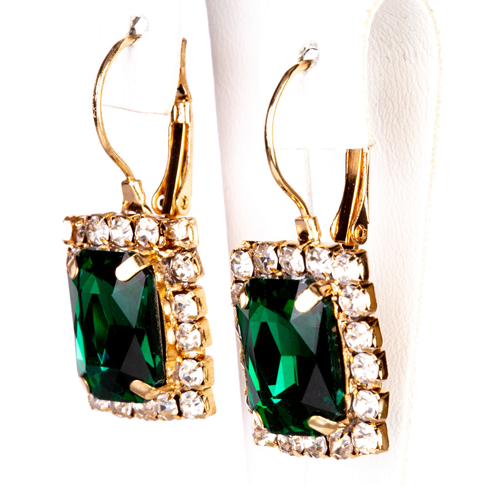 Uhr aus goldplattierter Legierung mit blauem Emporia®-Kristall