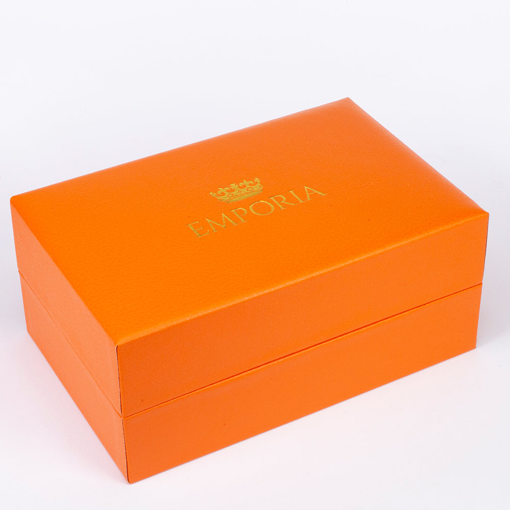 Uhr aus goldplattierter Legierung mit rotem Emporia®-Kristall