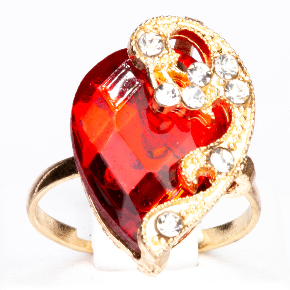 Uhr aus goldplattierter Legierung mit rotem Emporia®-Kristall 11 