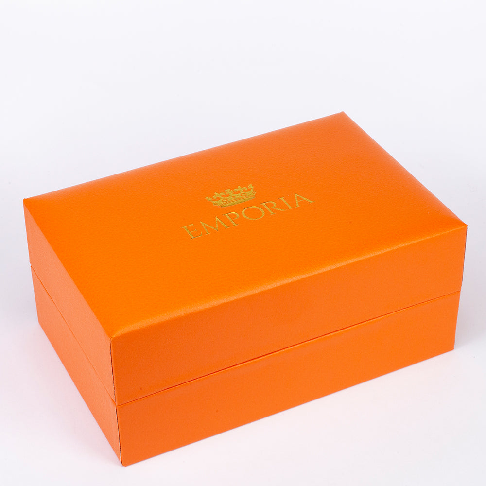 Uhr aus goldplattierter Legierung mit blauem Emporia®-Kristall 3 