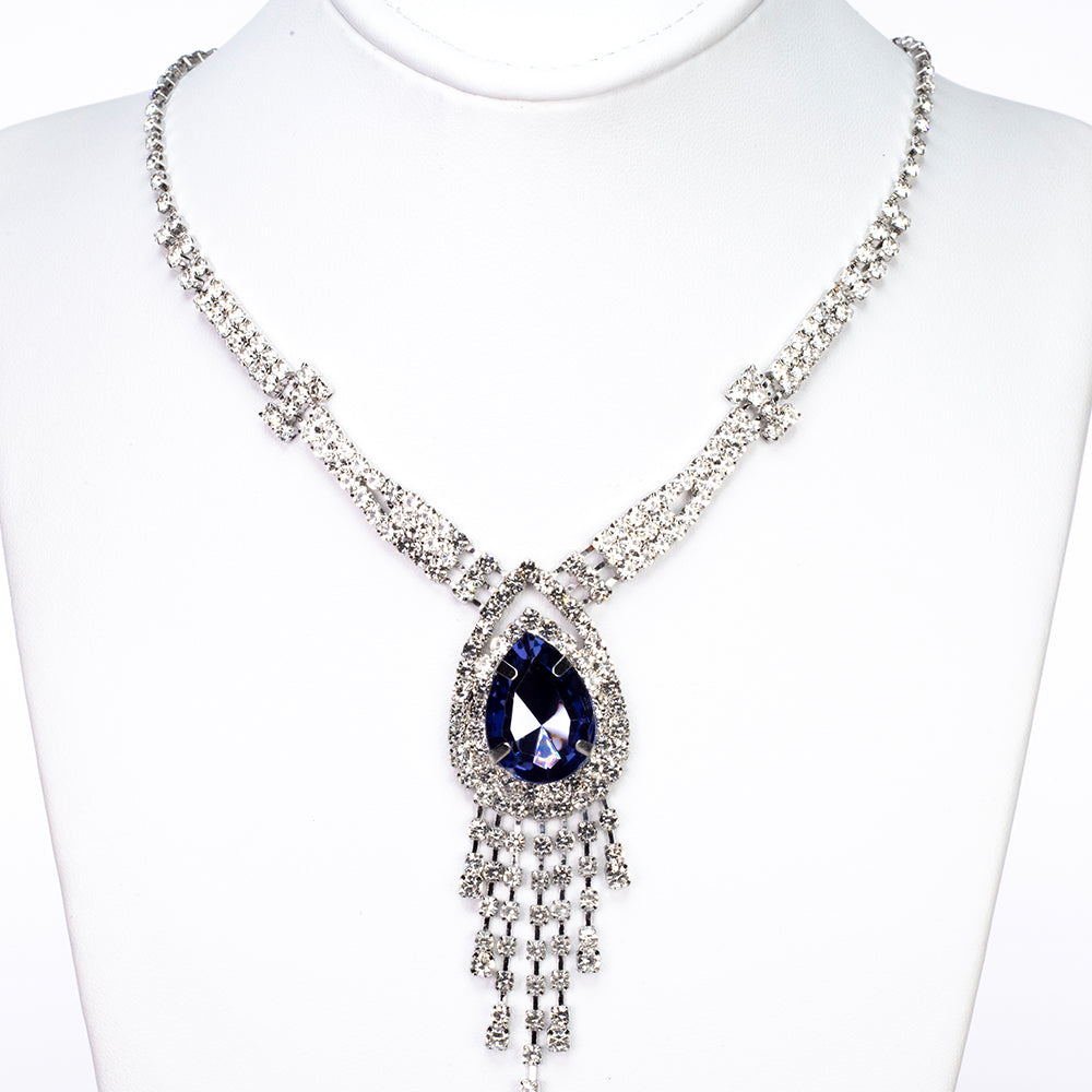 Uhr aus goldplattierter Legierung mit blauem Emporia®-Kristall