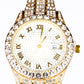 Uhr aus goldplattierter Legierung mit weißem Emporia® Kristall