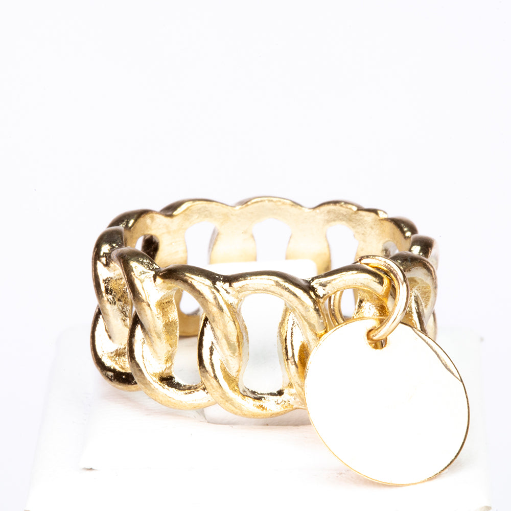 Uhr aus goldplattierter Legierung mit weißem Emporia® Kristall 10 
