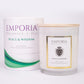 Emporia Organics Duftkerze im Glas: Fidschi - PEACE & WISDOM, mit Malachit, Duft: Wildbirne und Patchouli, 100% Sojawachs, 230 g