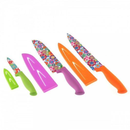 3-teiliges Messerset, bunt