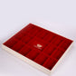 Emporia "Red Velvet Cake" Stapelbares Schmuckkästchen aus Samt mit Deckel, beige