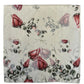 100% Seidenschal mit Rosenknospenmuster, cremefarbig, 90 x 180 cm