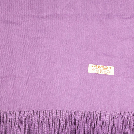 100% Pashmina Kaschmir Schal, 70 cm x 170 cm, superweich, einfarbig zartlila